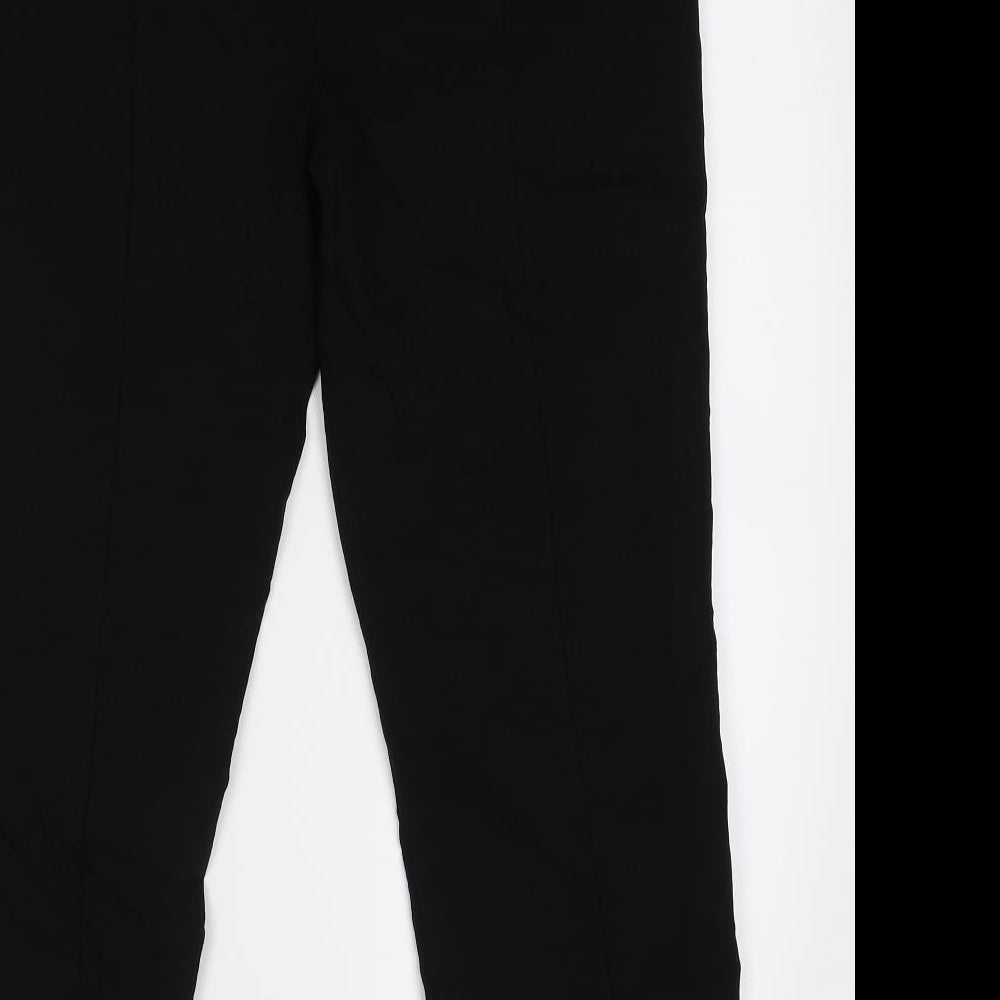 Carolina Belle Womens Black Viscose Cropped Trousers Size 32 in L25 in Regular