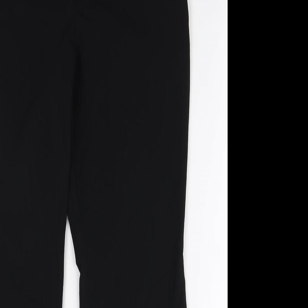 HUGO BOSS Womens Black Polyester Trousers Size 34 in L27 in Regular Zip