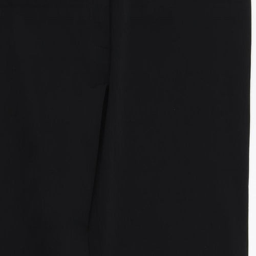 Marks and Spencer Womens Black Polyamide Trousers Size 18 L30 in Regular Zip