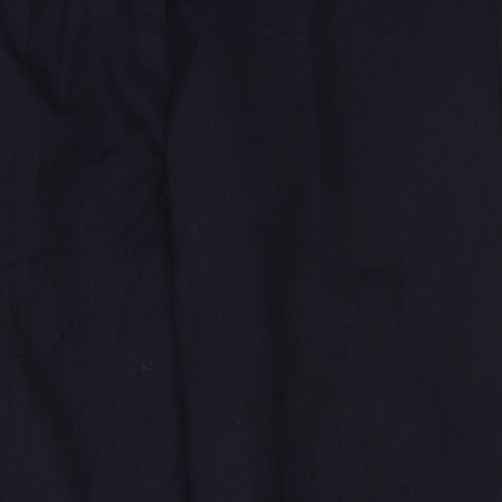 Jigsaw Womens Blue Wool Trousers Size 14 L29 in Regular Zip