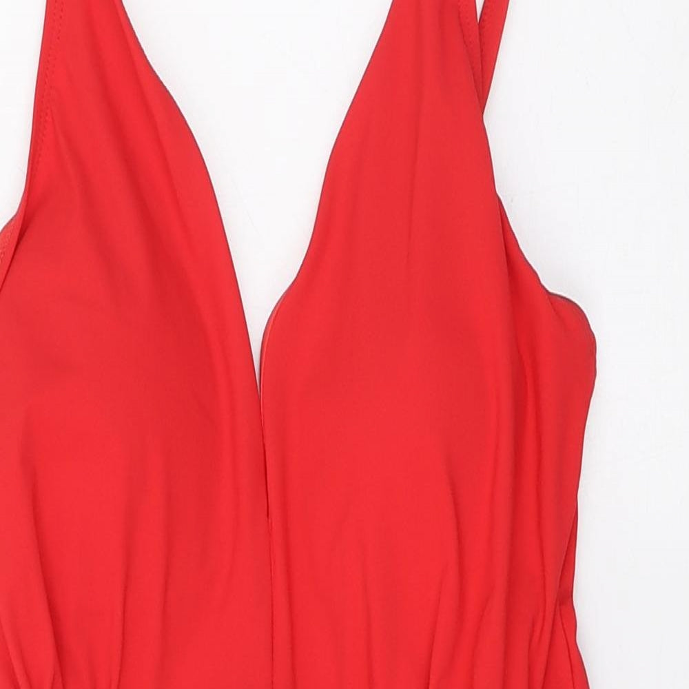 F&F Womens Red Nylon One Piece Size 12