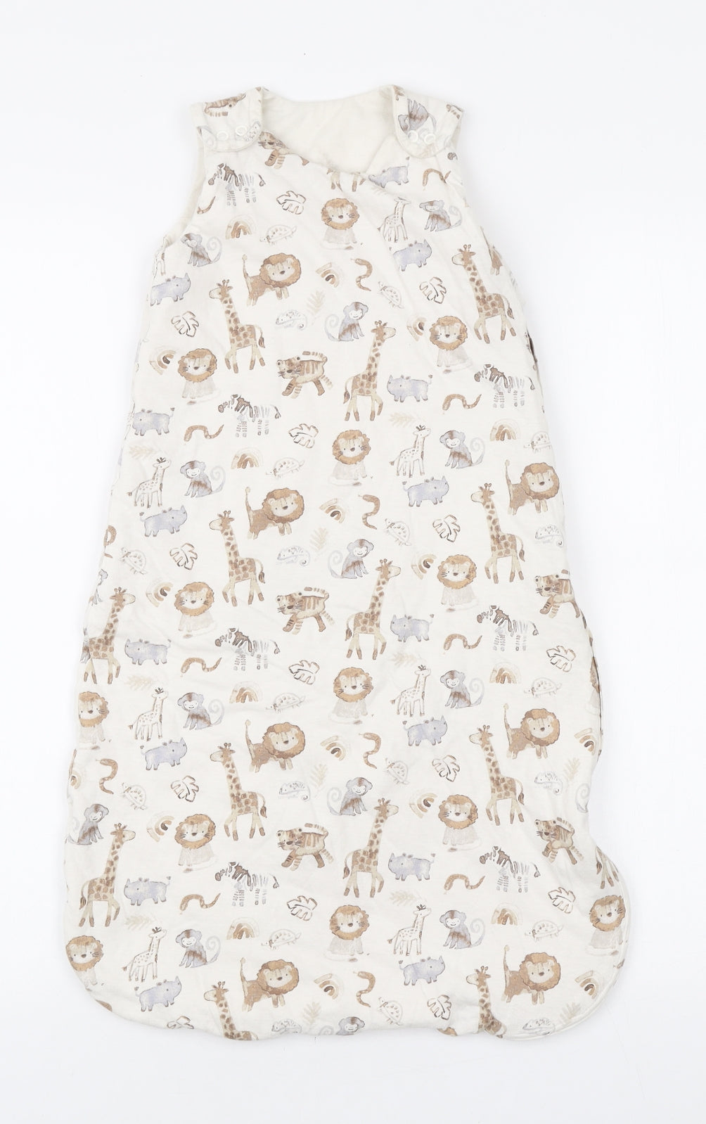 George Boys Ivory Geometric Cotton Babygrow One-Piece Size 6-9 Months Zip - Baby sleeping bags
