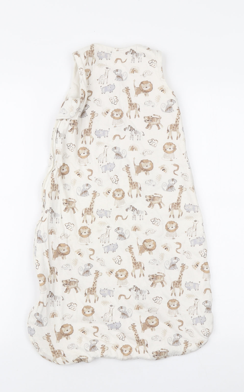 George Boys Ivory Geometric Cotton Babygrow One-Piece Size 6-9 Months Zip - Baby sleeping bags