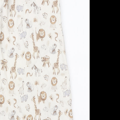 George Boys Ivory Geometric Cotton Babygrow One-Piece Size 6-9 Months Zip - Baby sleeping bags