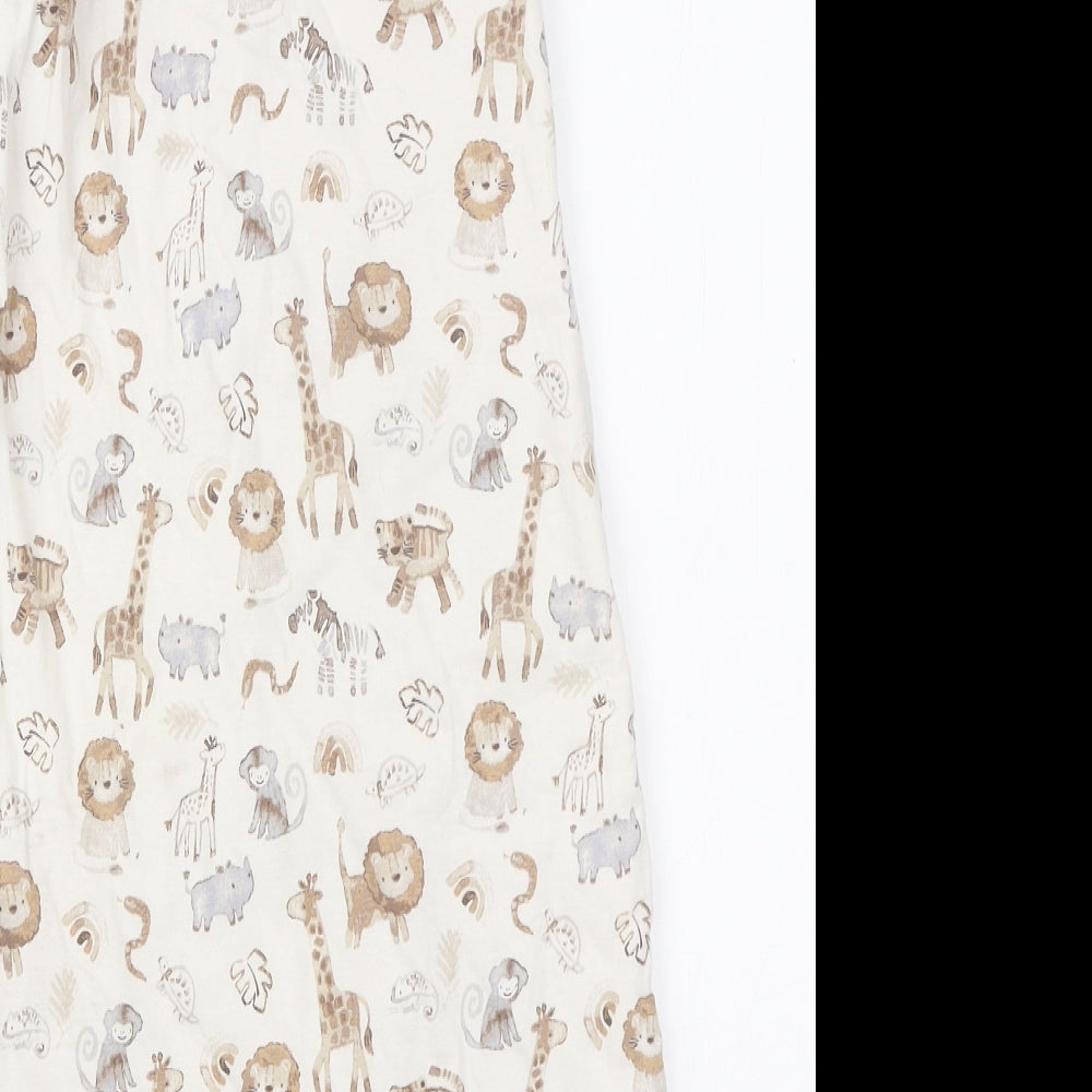 George Boys Ivory Geometric Cotton Babygrow One-Piece Size 6-9 Months Zip - Baby sleeping bags