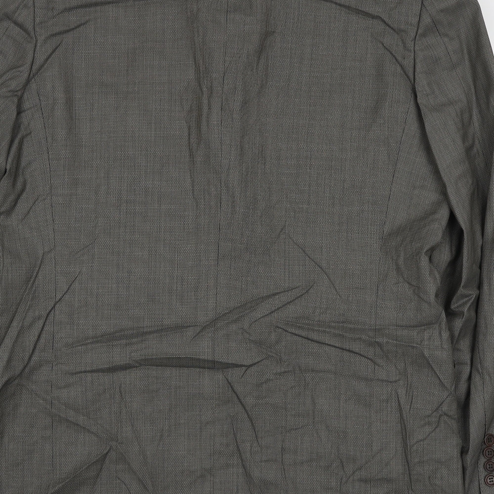 Canali Mens Brown Check Wool Jacket Suit Jacket Size XL