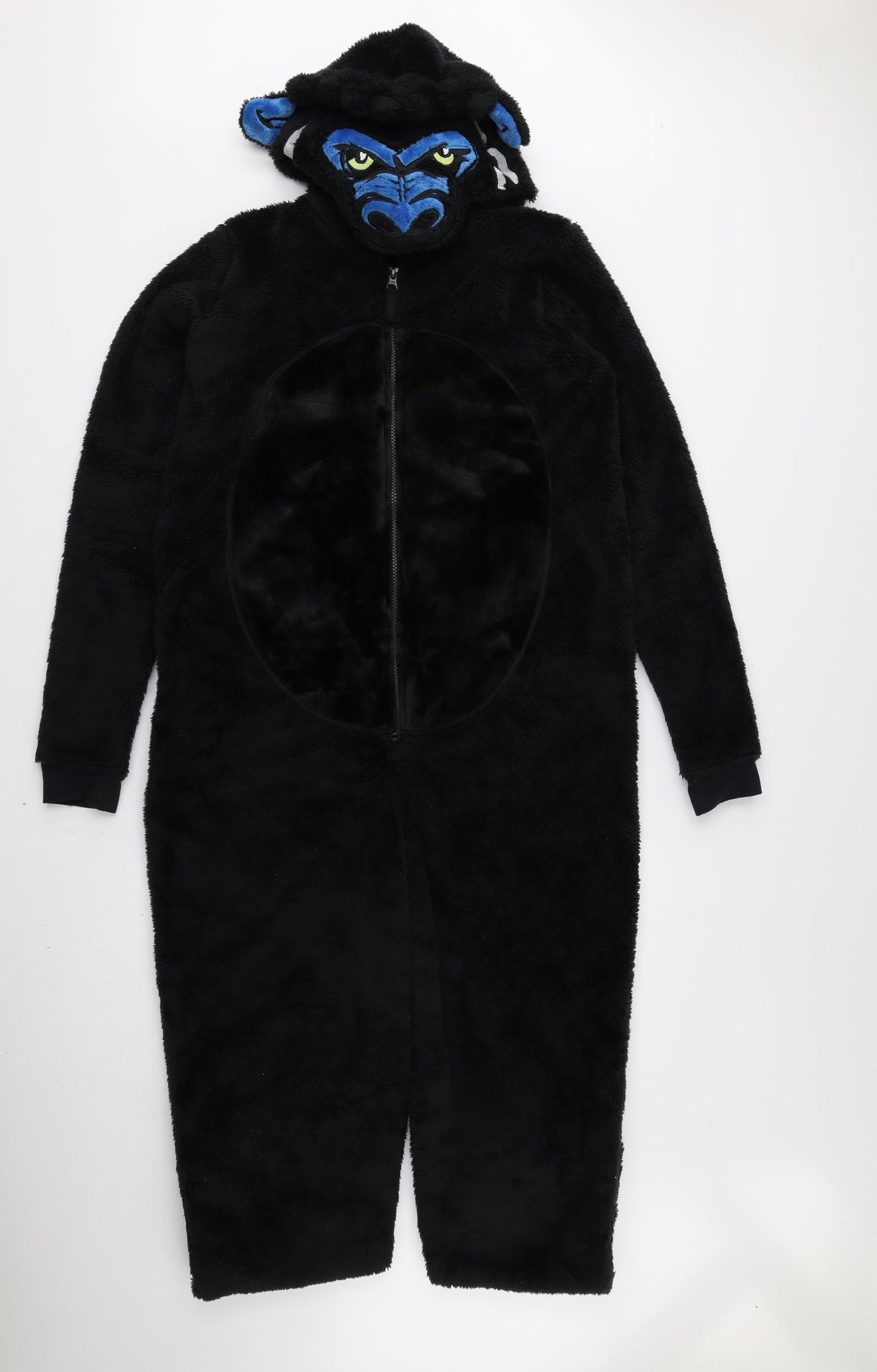 Marks and Spencer Boys Black Animal Print Polyester One Piece Size 15-16 Years Zip - Gorilla