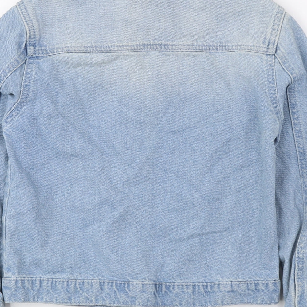 TU Girls Blue Jacket Size 7-8 Years Button