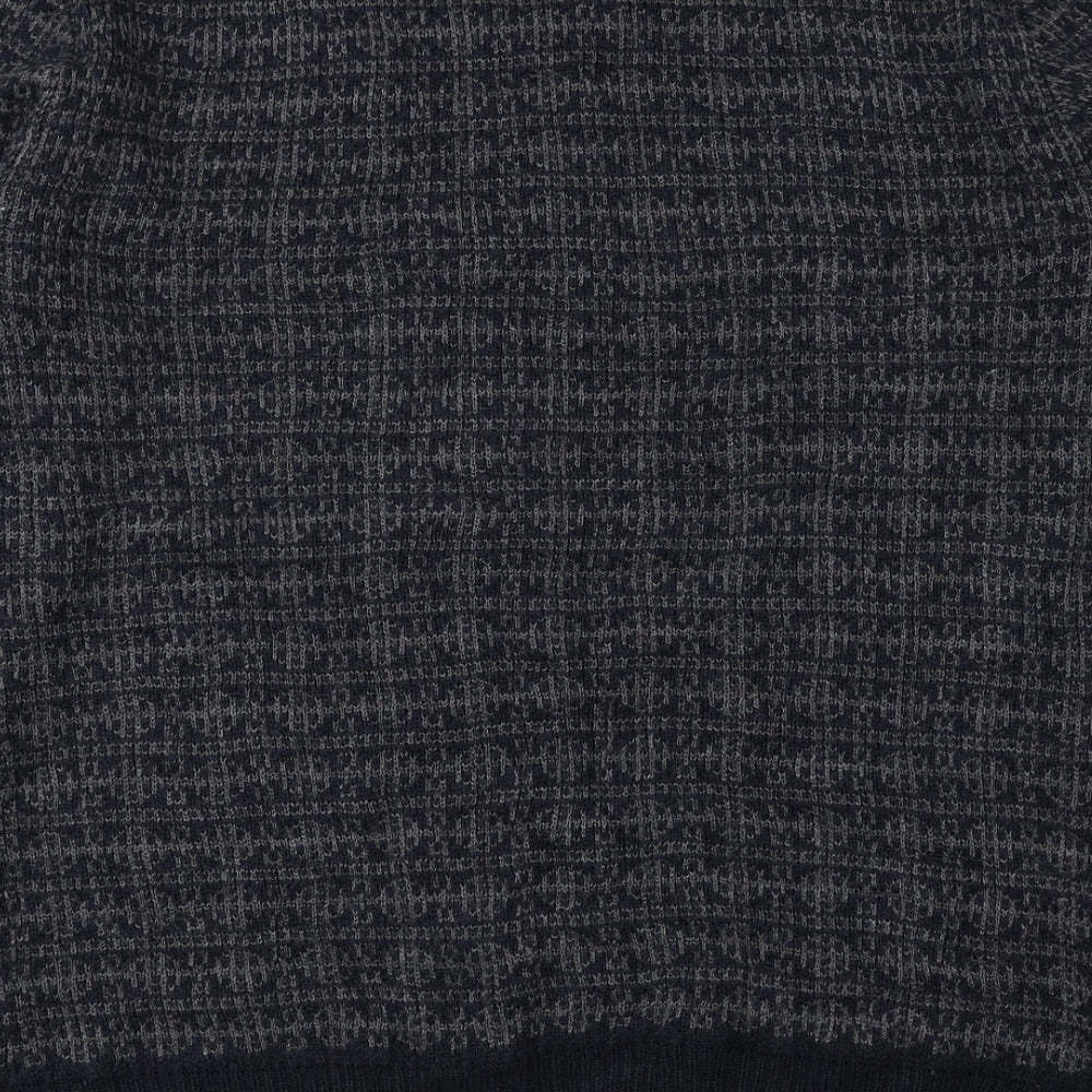 Cedar Wood State Mens Blue Crew Neck Acrylic Pullover Jumper Size M