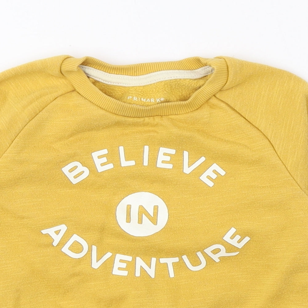 Atmosphere Baby Yellow Cotton Pullover Jumper Size 12-18 Months Pullover