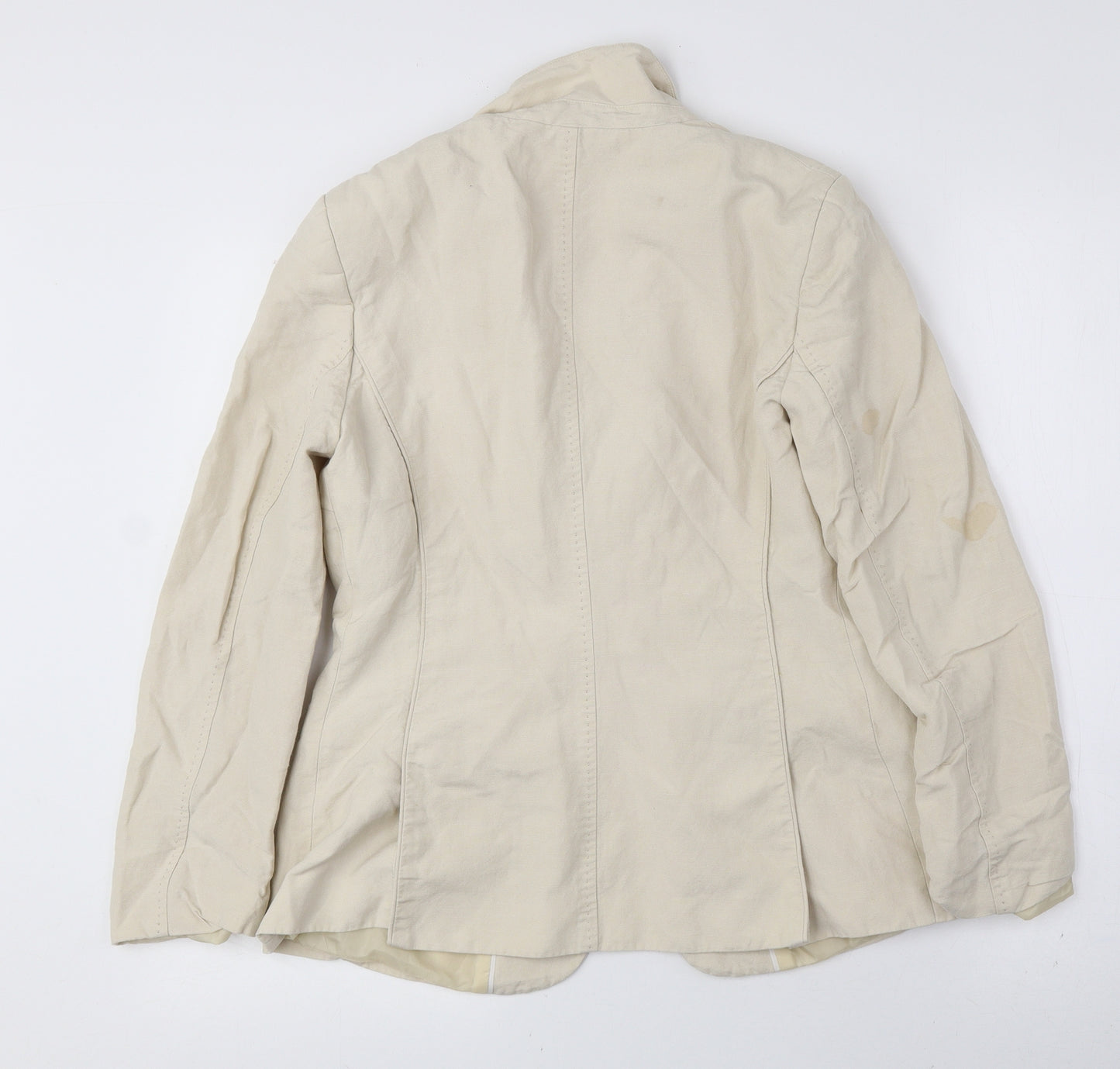 Calvin Klein Womens Ivory Jacket Blazer Size 8 Button