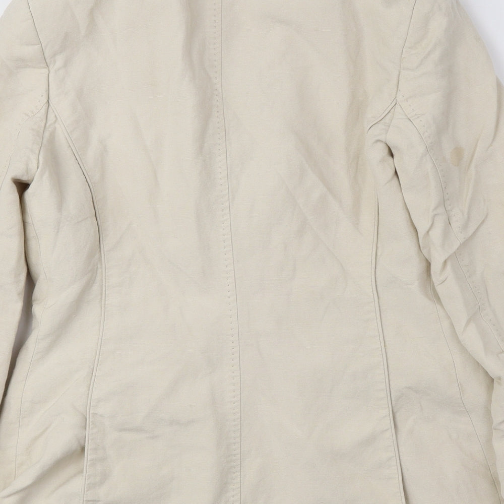 Calvin Klein Womens Ivory Jacket Blazer Size 8 Button