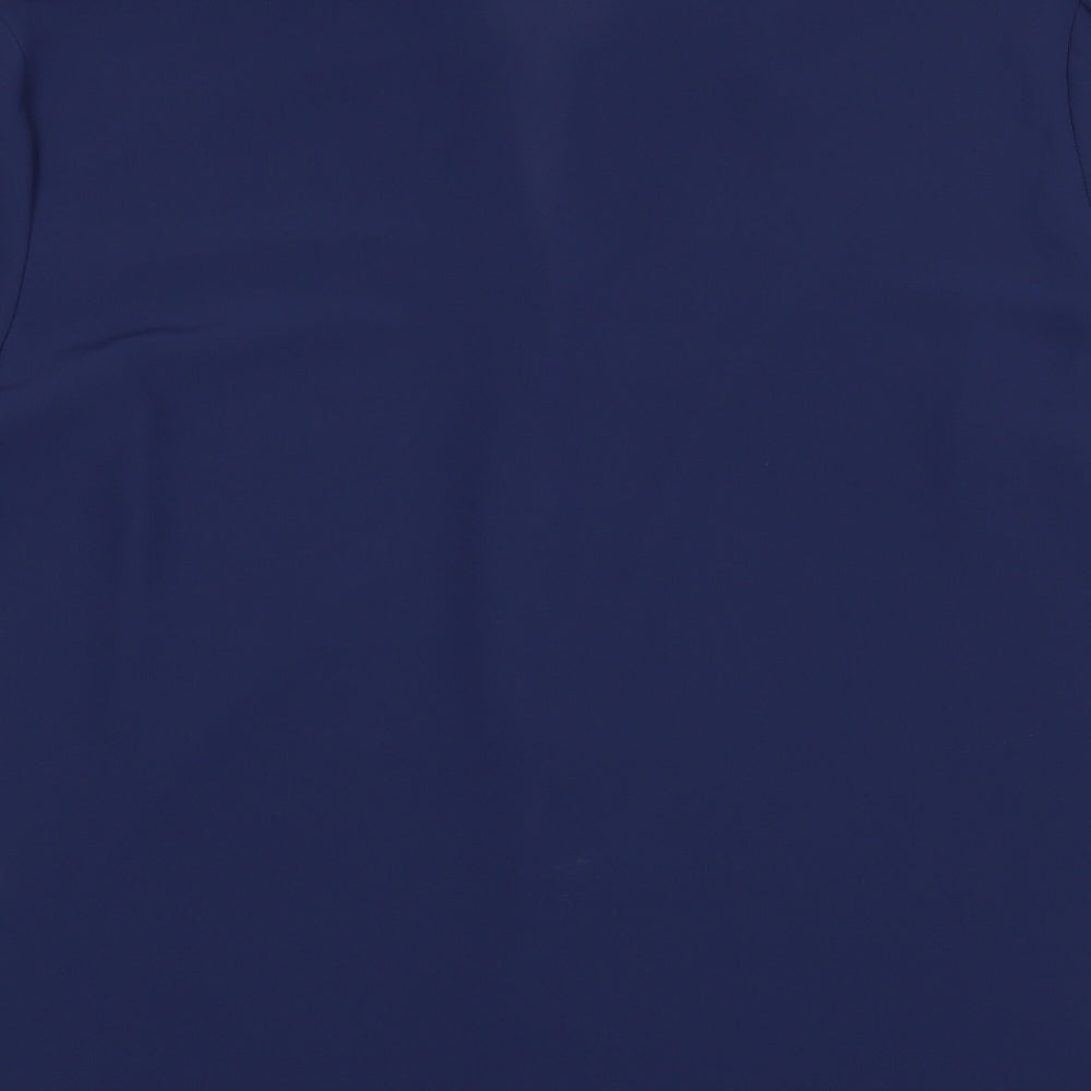 Marks and Spencer Womens Blue Polyester Basic Button-Up Size 16 Collared