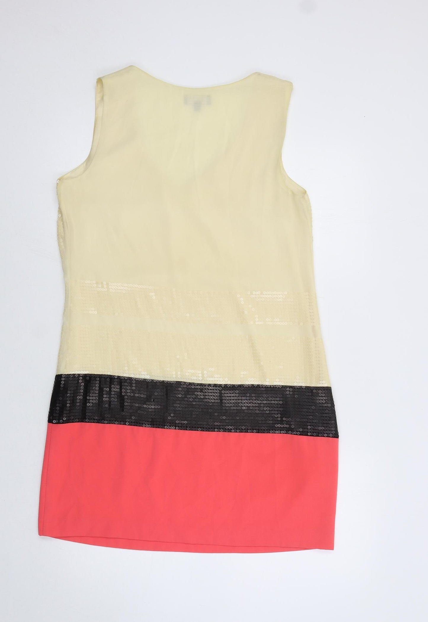 Warehouse Womens Multicoloured Colourblock Polyester Shift Size 14 V-Neck Pullover