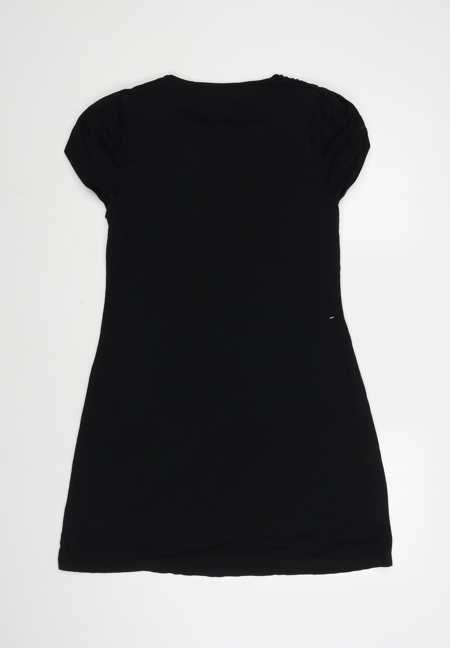 Zara Womens Black Cotton Shift Size M Round Neck Pullover