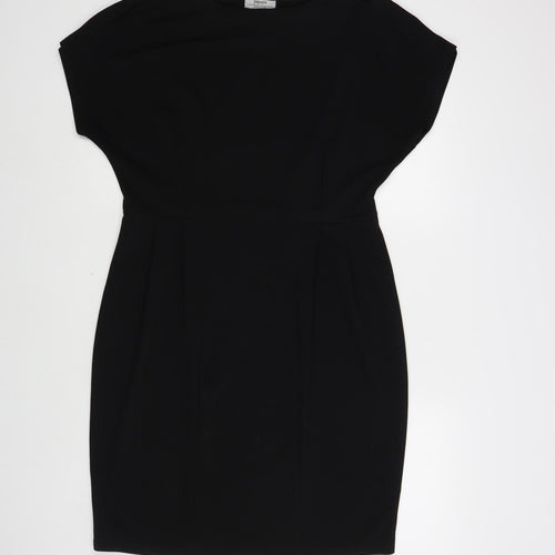 Papaya Womens Black Polyester Sheath Size 14 Boat Neck Pullover