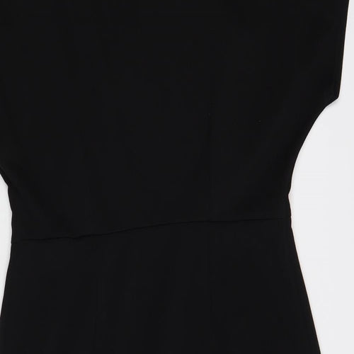 Papaya Womens Black Polyester Sheath Size 14 Boat Neck Pullover