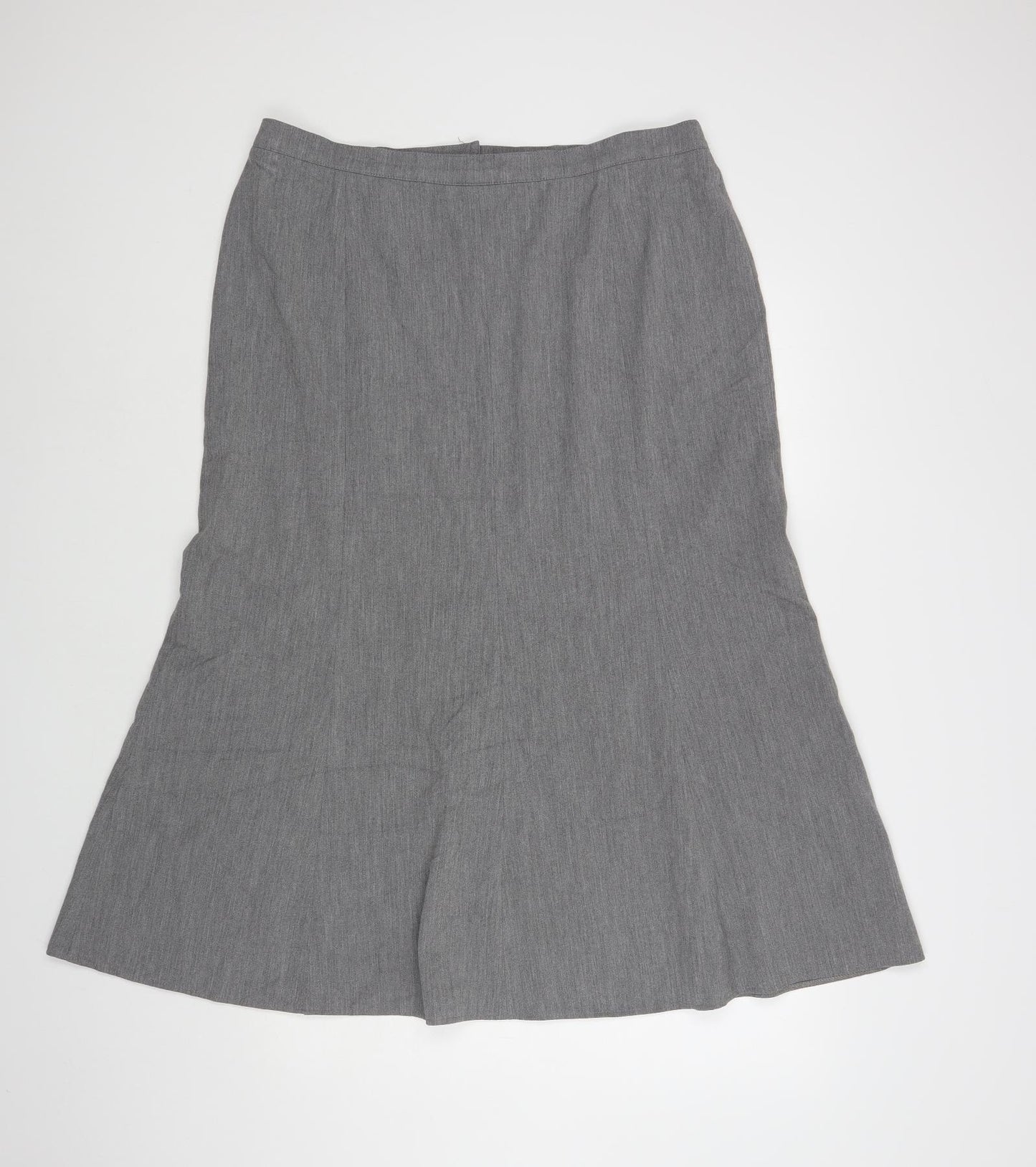 Gelco Womens Grey Polyester A-Line Skirt Size 18 Button