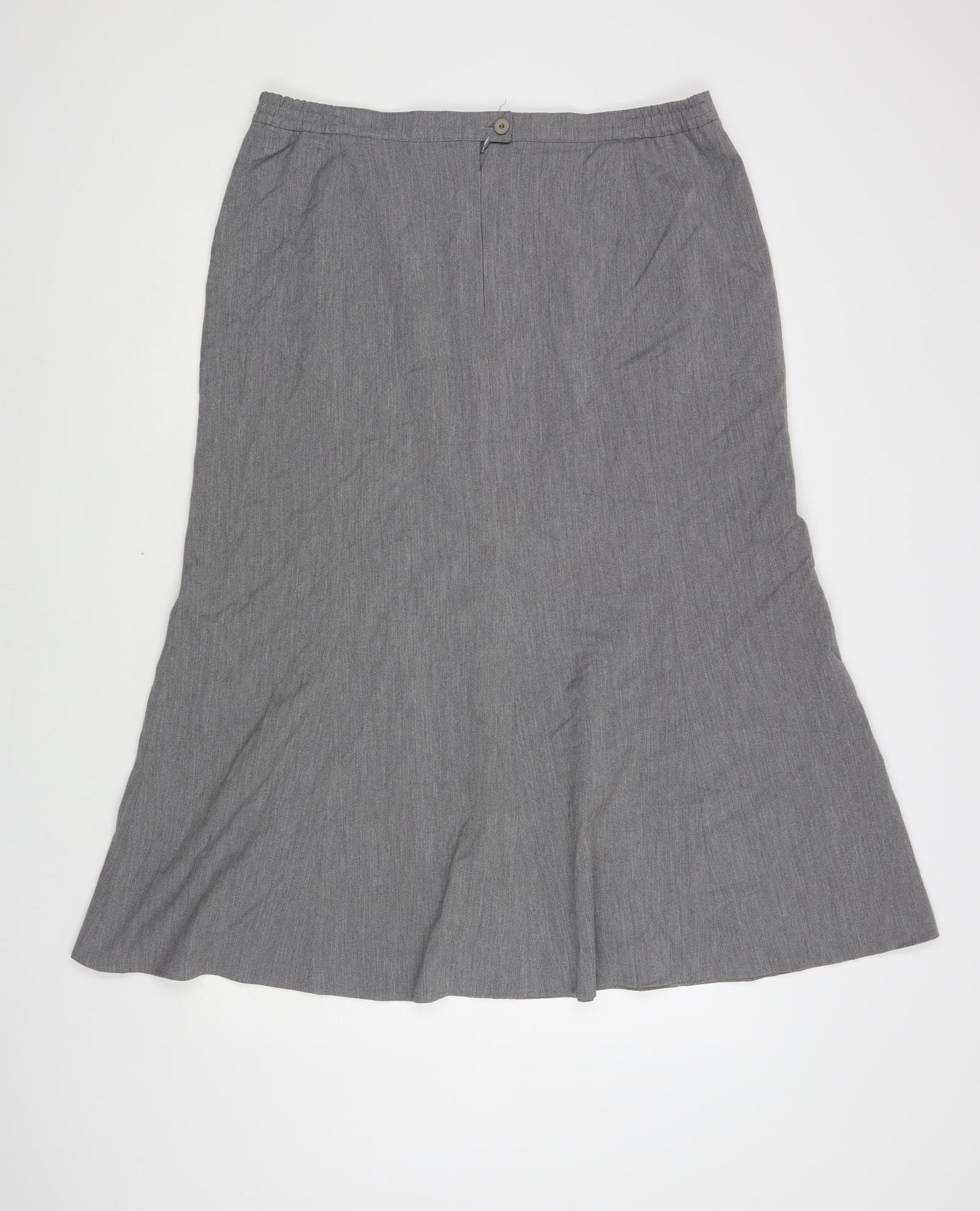 Gelco Womens Grey Polyester A-Line Skirt Size 18 Button