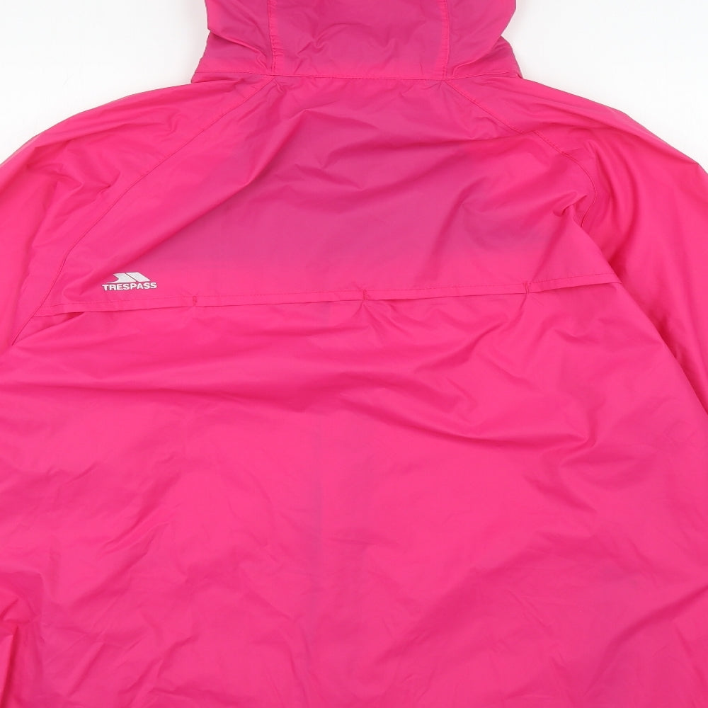 Trespass Womens Pink Rain Coat Coat Size XL Zip