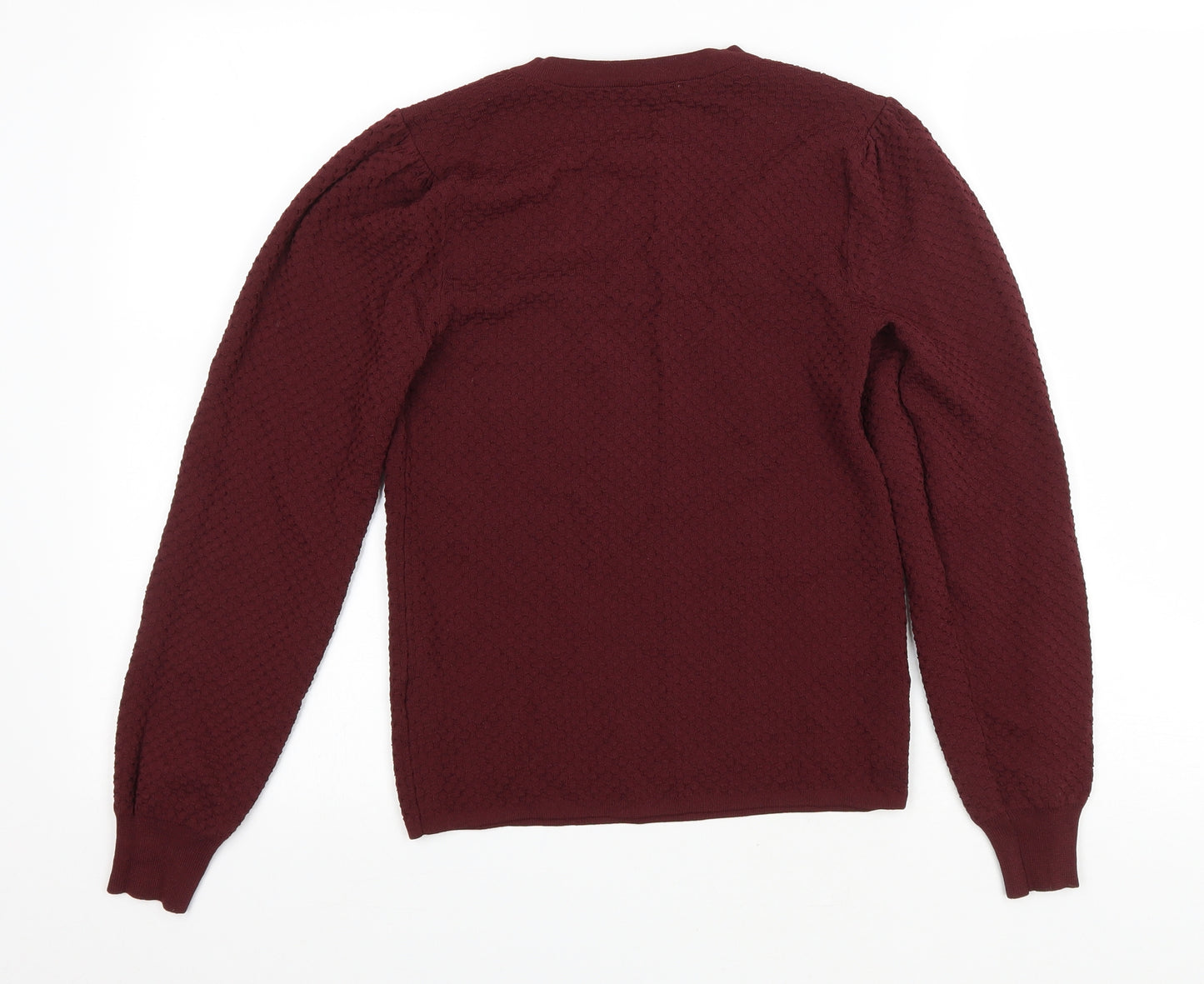 NEXT Womens Purple Square Neck Viscose Pullover Jumper Size 10