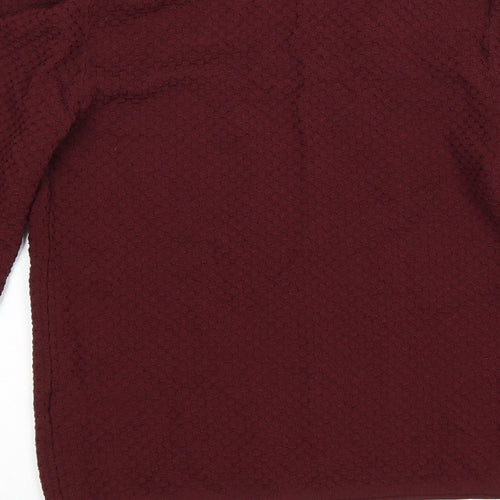 NEXT Womens Purple Square Neck Viscose Pullover Jumper Size 10