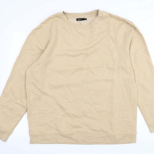 NOBODY'S CHILD Mens Beige Cotton Pullover Sweatshirt Size L - Be Kind