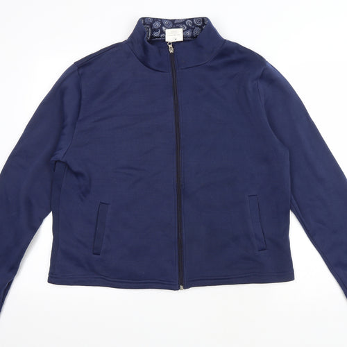 Anne De Lancay Womens Blue Jacket Size M Zip
