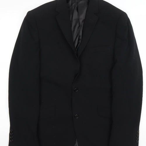 Lambretta Mens Black Polyester Jacket Blazer Size 36