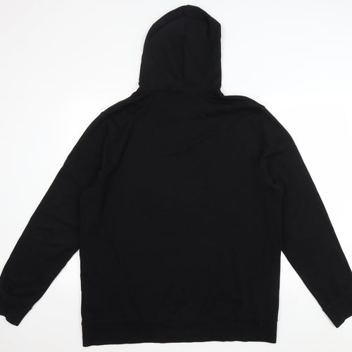 H&M Mens Black Cotton Pullover Hoodie Size XL
