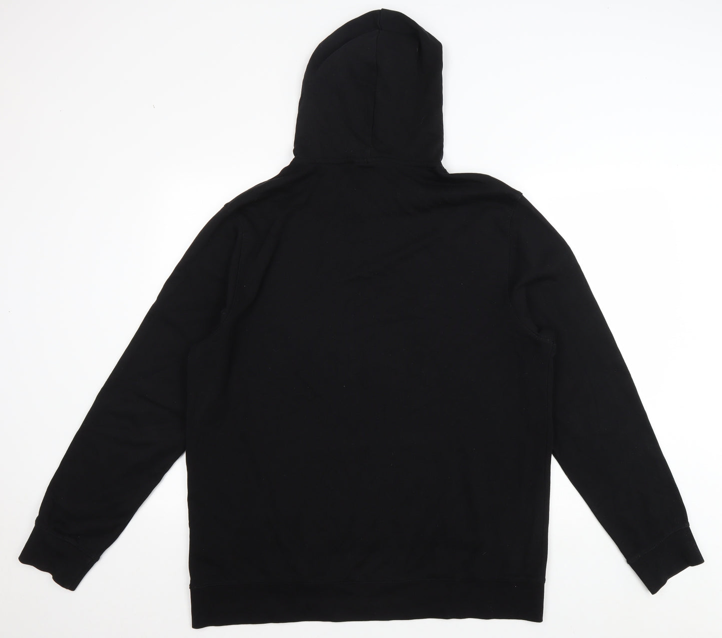 H&M Mens Black Cotton Pullover Hoodie Size XL