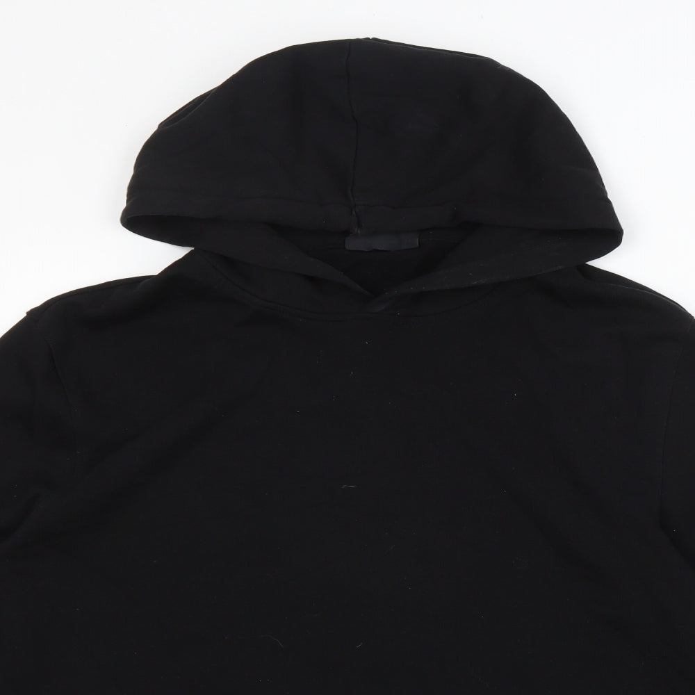 H&M Mens Black Cotton Pullover Hoodie Size XL