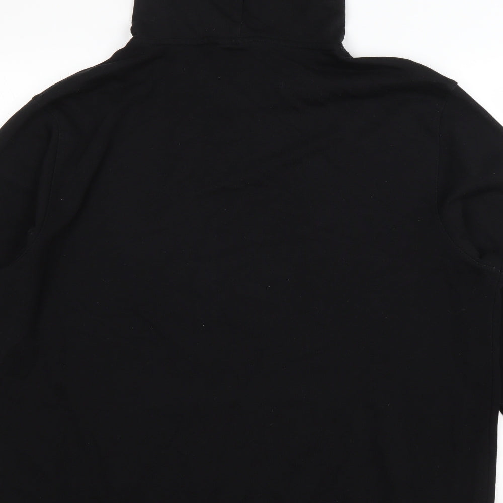 H&M Mens Black Cotton Pullover Hoodie Size XL