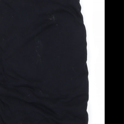 Vertbaudet Womens Blue Cotton Straight & Pencil Skirt Size 10 Drawstring - Ruched