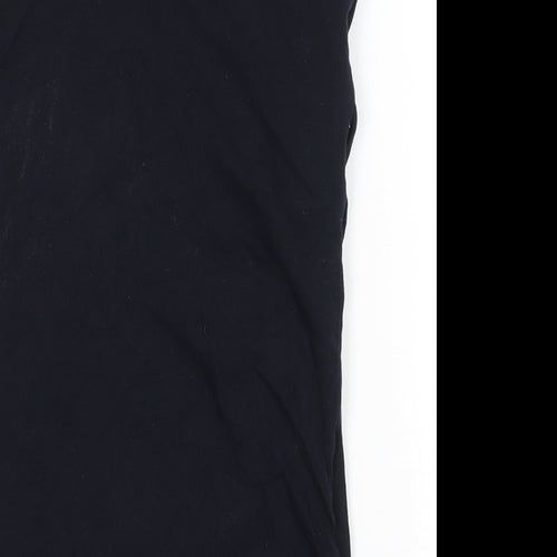 Vertbaudet Womens Blue Cotton Straight & Pencil Skirt Size 10 Drawstring - Ruched