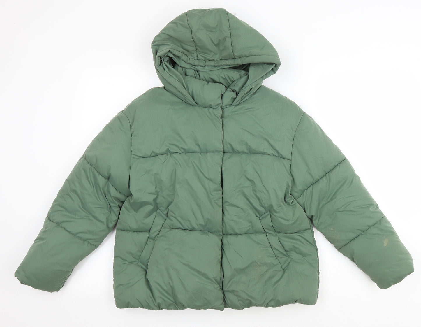 George Boys Green Duffle Coat Coat Size 11-12 Years Zip