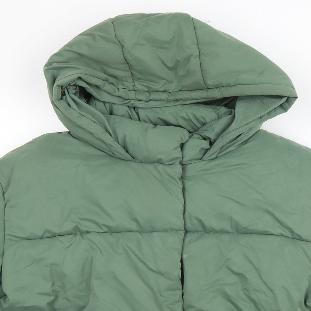 George Boys Green Duffle Coat Coat Size 11-12 Years Zip