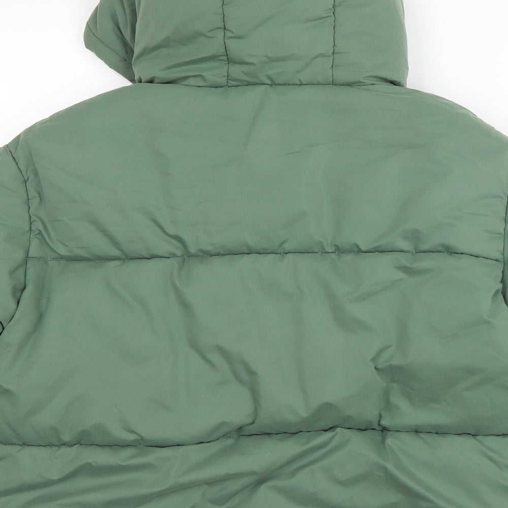 George Boys Green Duffle Coat Coat Size 11-12 Years Zip