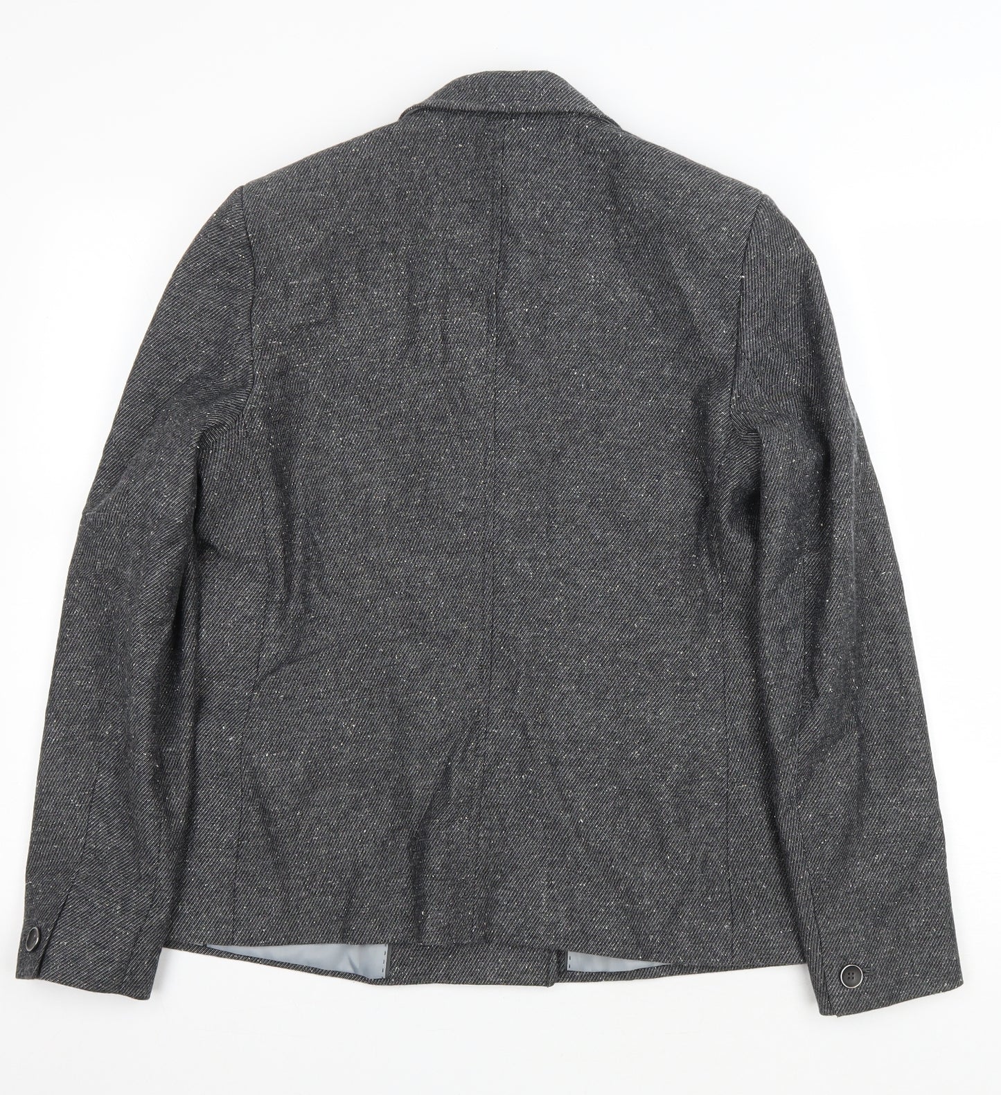 NEXT Womens Grey Cotton Jacket Blazer Size 14