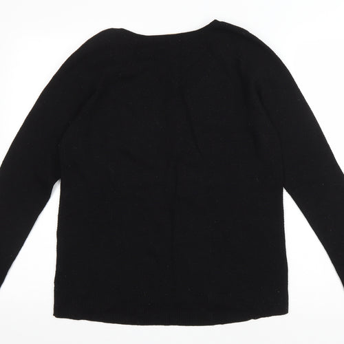 Gap Mens Black V-Neck Nylon Pullover Jumper Size S