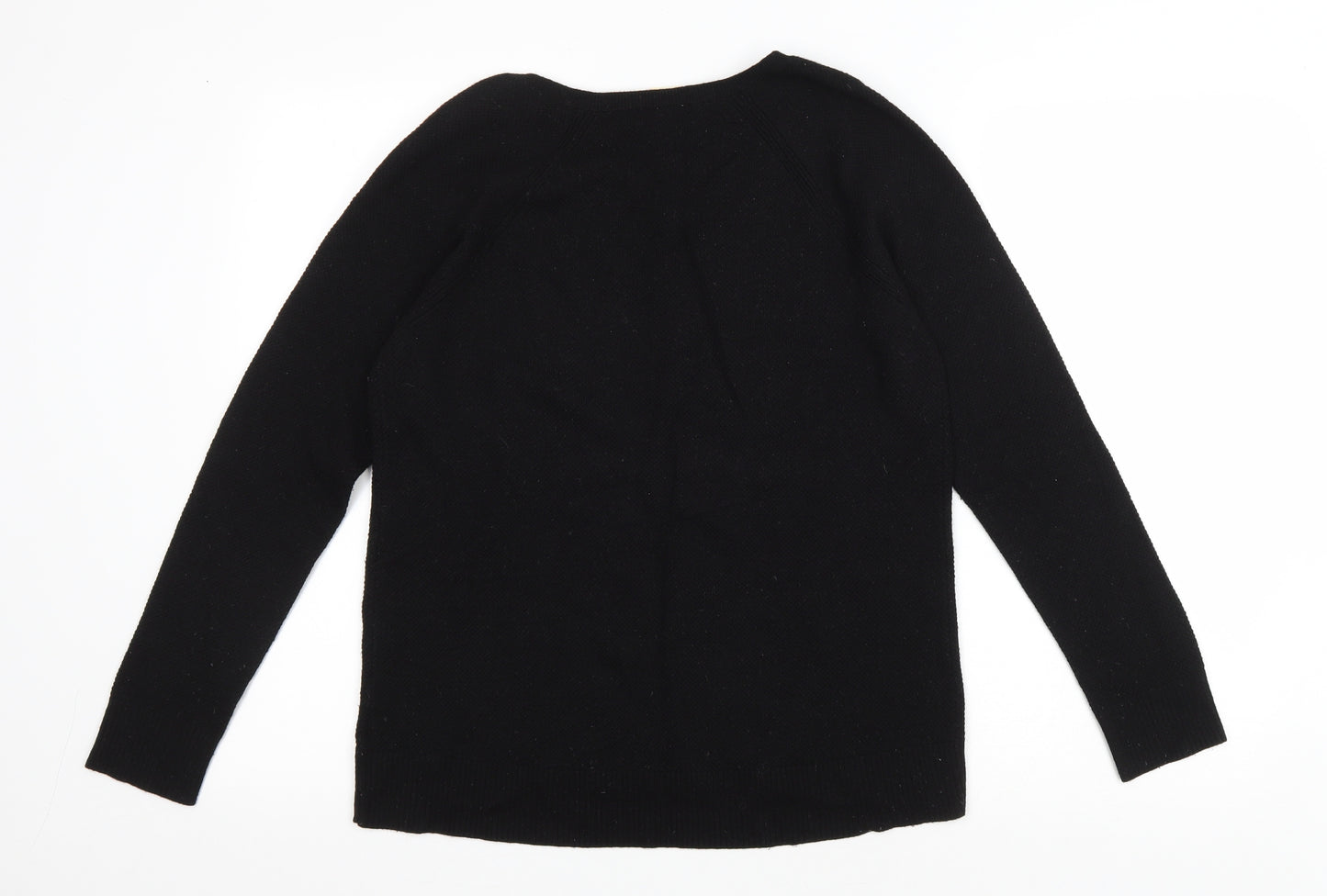 Gap Mens Black V-Neck Nylon Pullover Jumper Size S