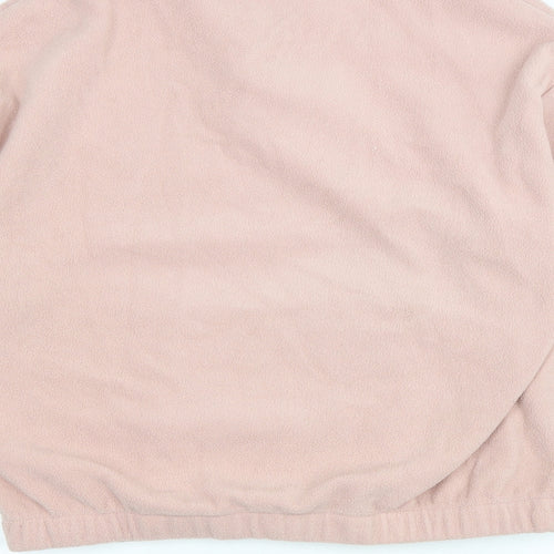 Select Womens Pink Polyester Pullover Sweatshirt Size S Zip