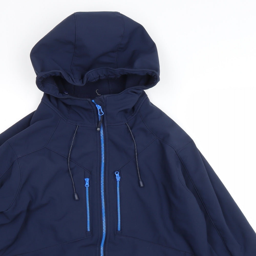 Mountain Warehouse Womens Blue Rain Coat Coat Size 16 Zip