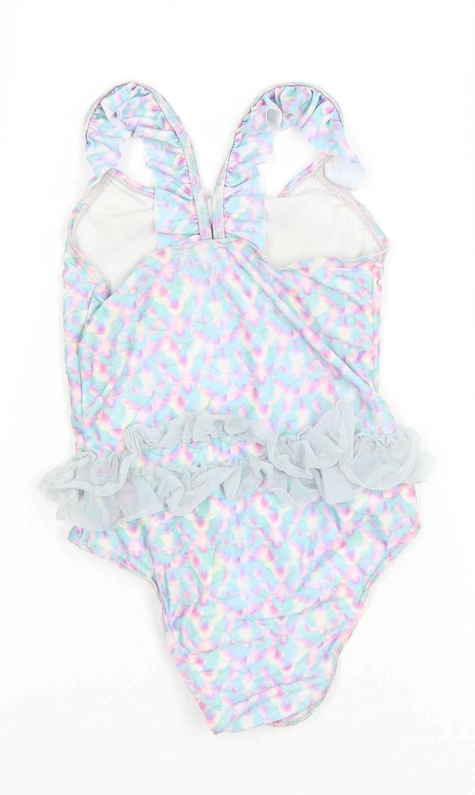 Primark Girls Multicoloured Flecked Polyester Leotard One-Piece Size 5-6 Years Pullover - swimming costume