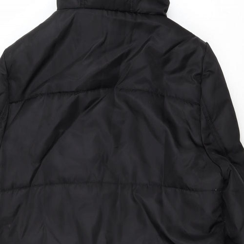 Threadbare Womens Black Parka Coat Size 8 Zip
