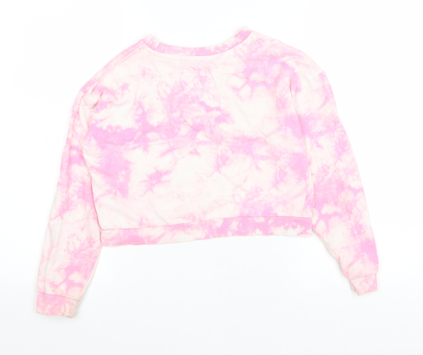 H&M Girls Pink Geometric Polyester Pullover Sweatshirt Size 10-11 Years Pullover - Moreno Valley