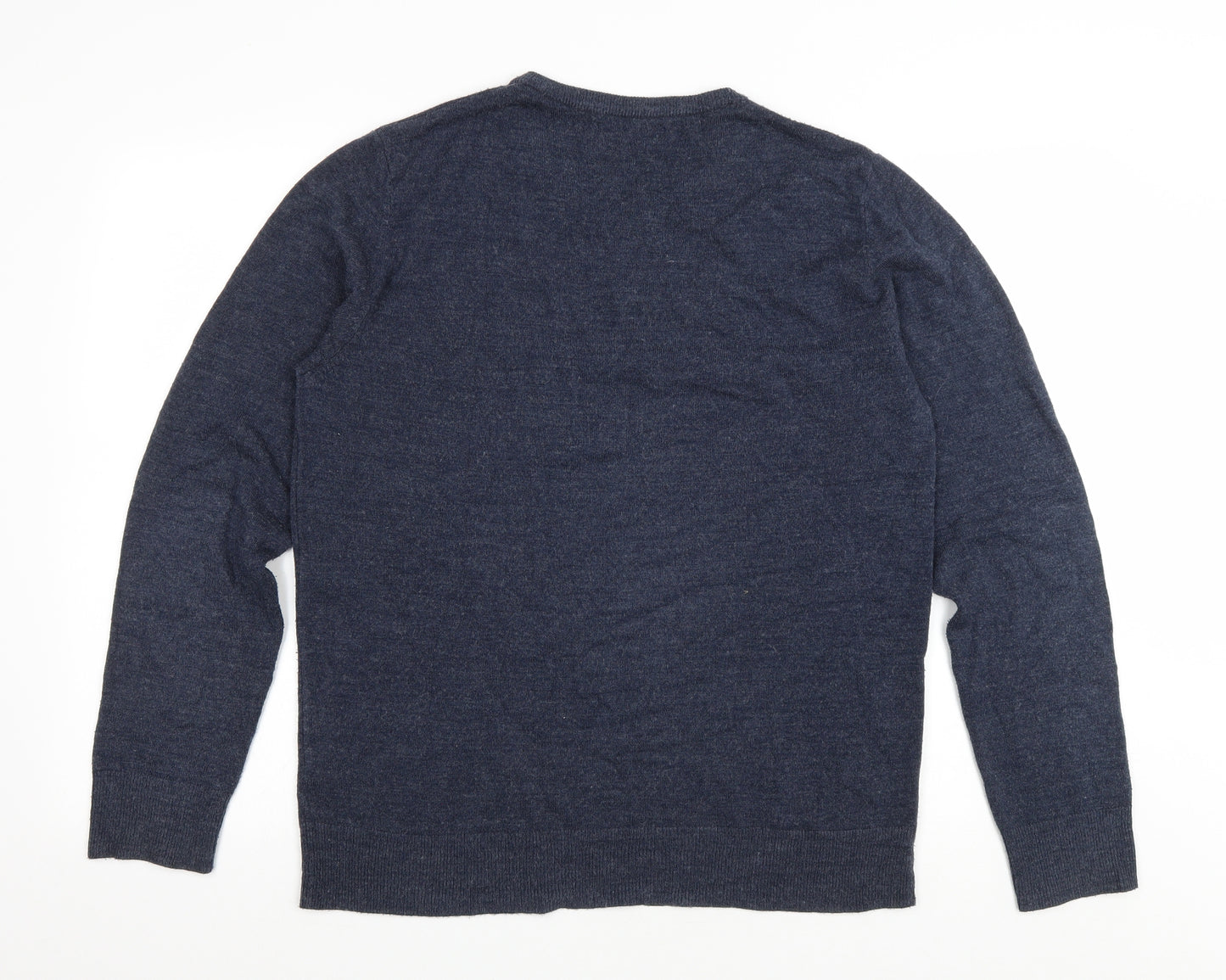 Primark Mens Black Round Neck Acrylic Pullover Jumper Size L