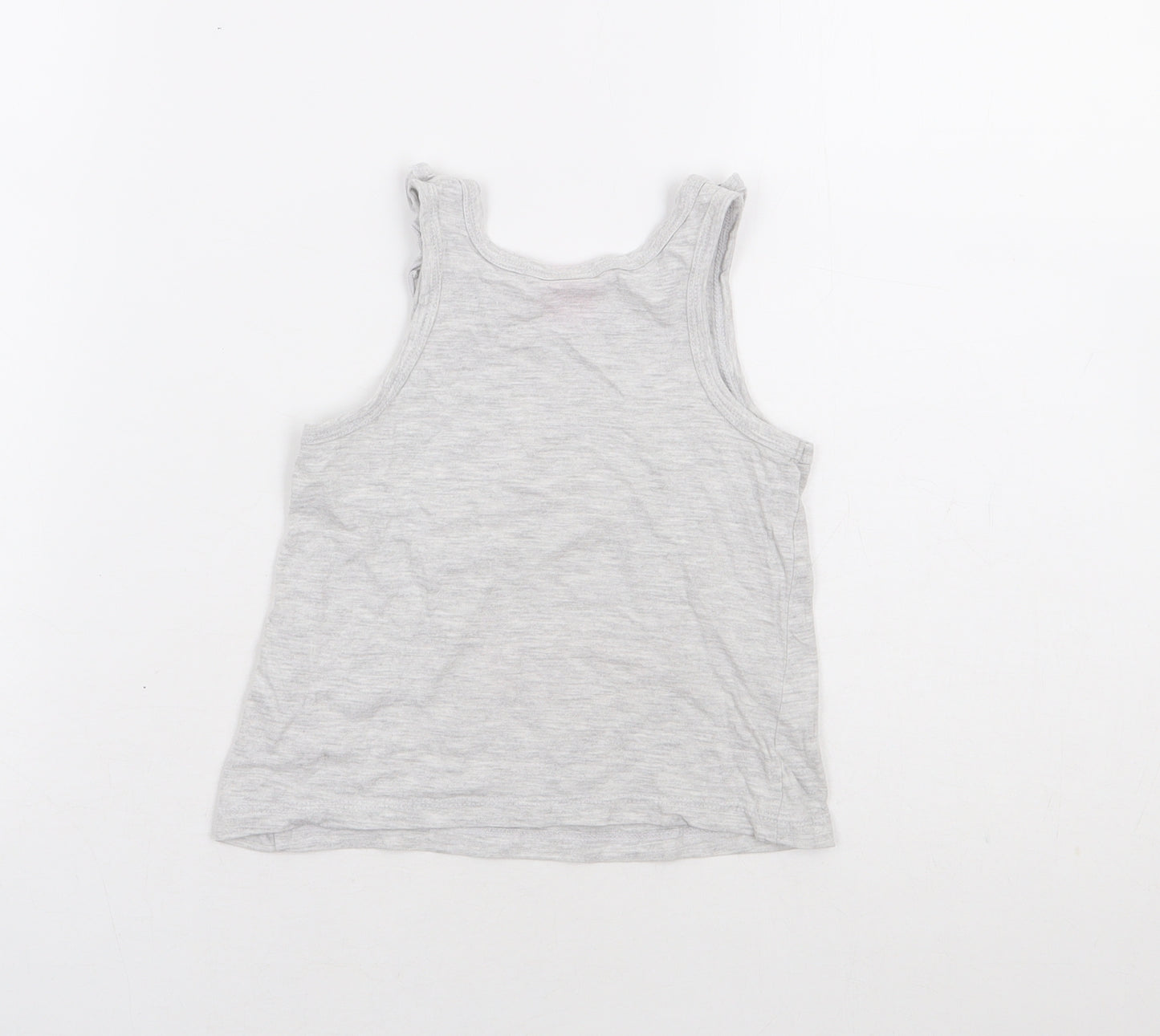 PEP&CO Girls Grey Cotton Basic Tank Size 3-4 Years Round Neck Pullover - Minnie Mouse Best Friends