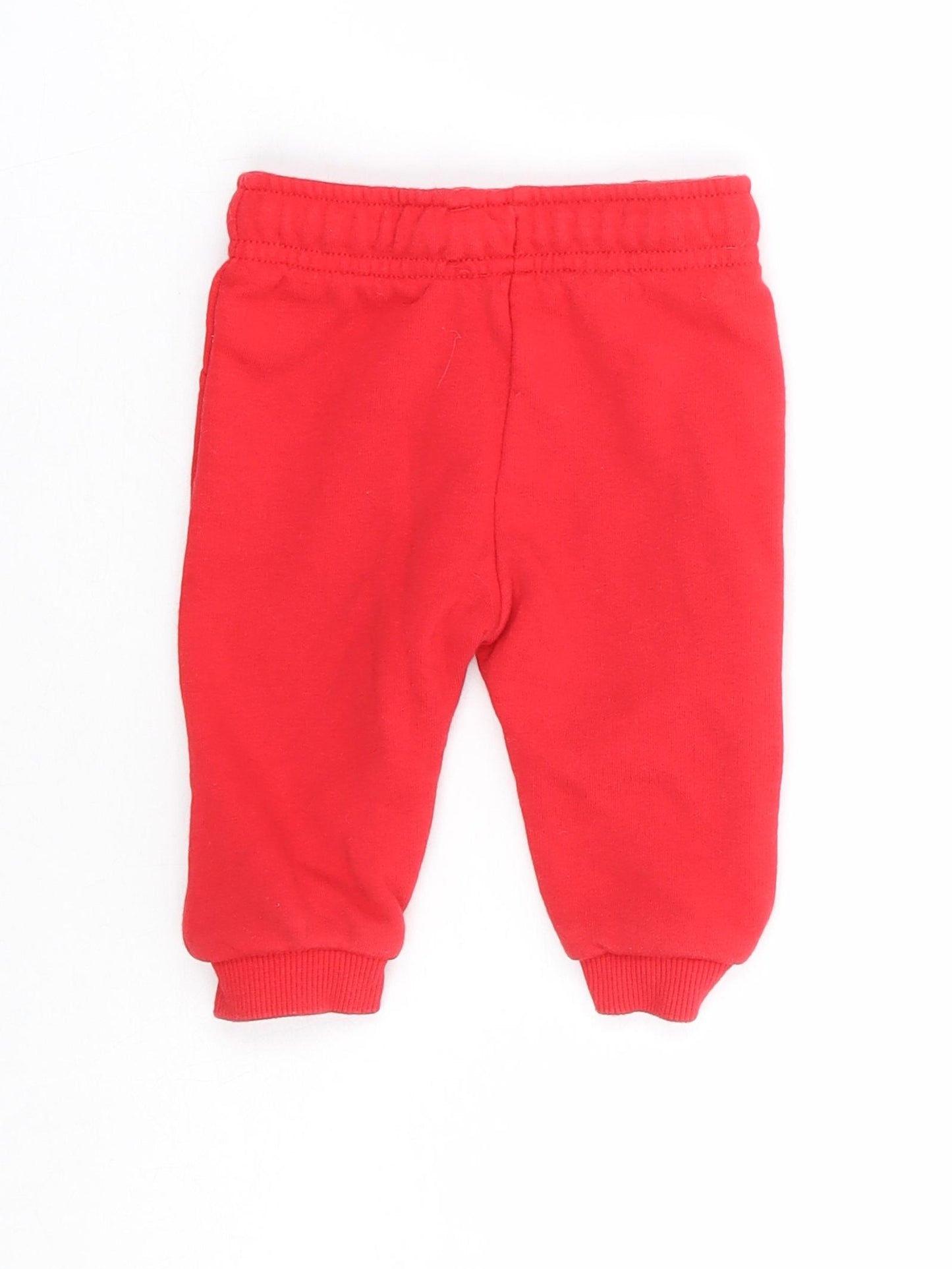 F&F Baby Red Cotton Jogger Trousers Size 3-6 Months Drawstring