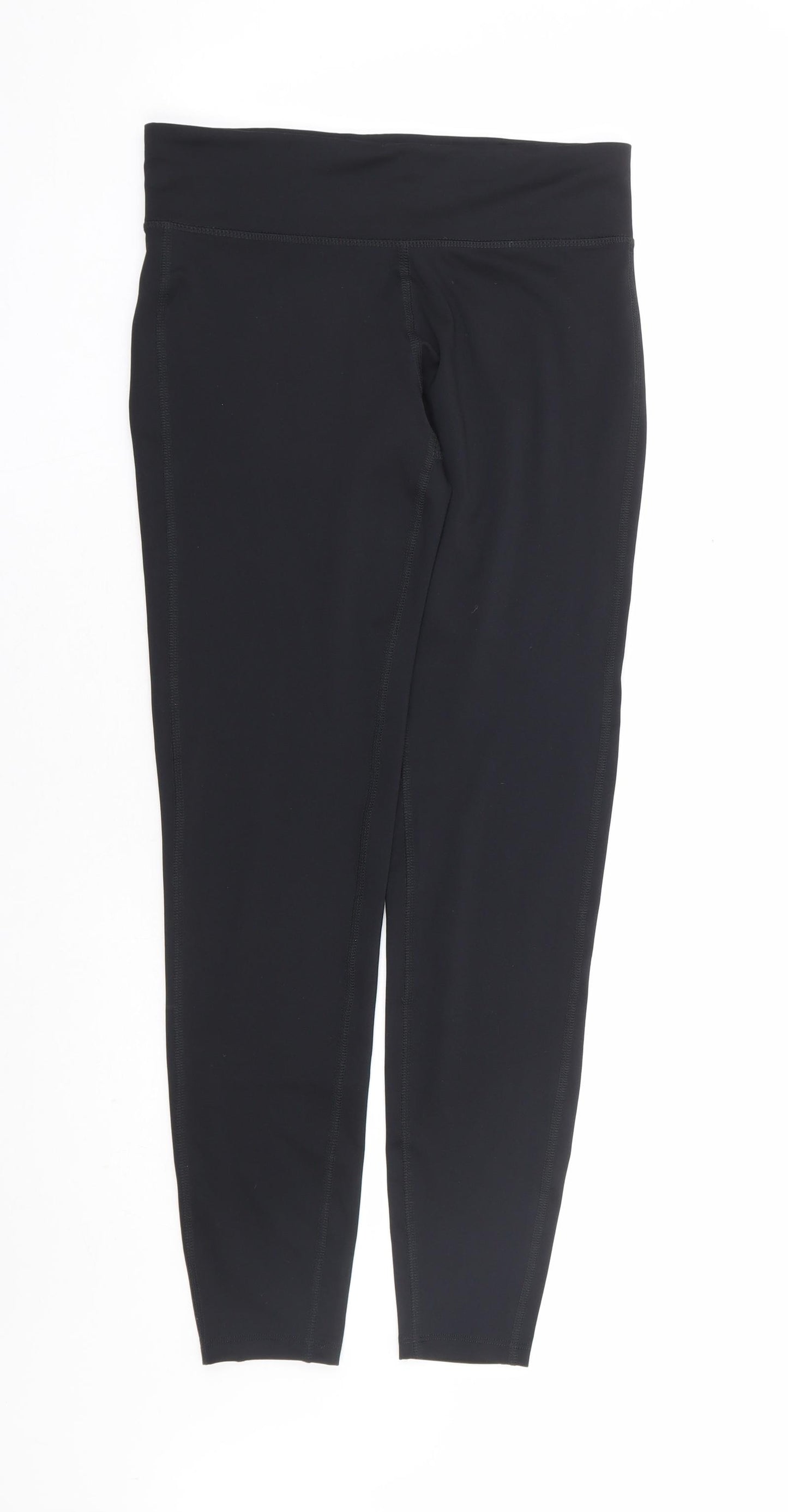 NEXT Womens Black Polyester Capri Leggings Size 10 L27 in Regular Pullover